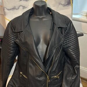Bebe leathery biker girl jacket L
